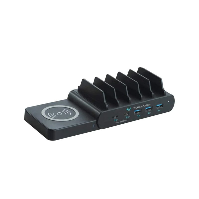 Techsmarter 6-Port Charging Station - مزود الطاقة